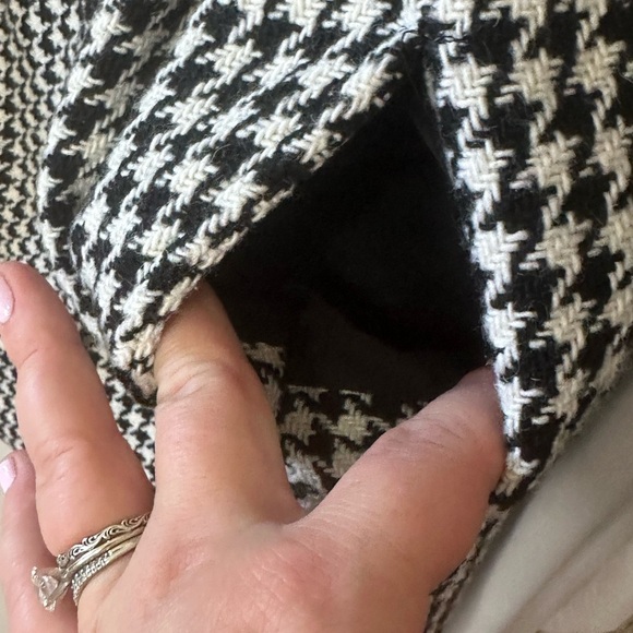 Bitten Sarah Jessica Parker Women Houndstooth wool Blend Black Y2K Size Medium - Picture 5 of 9